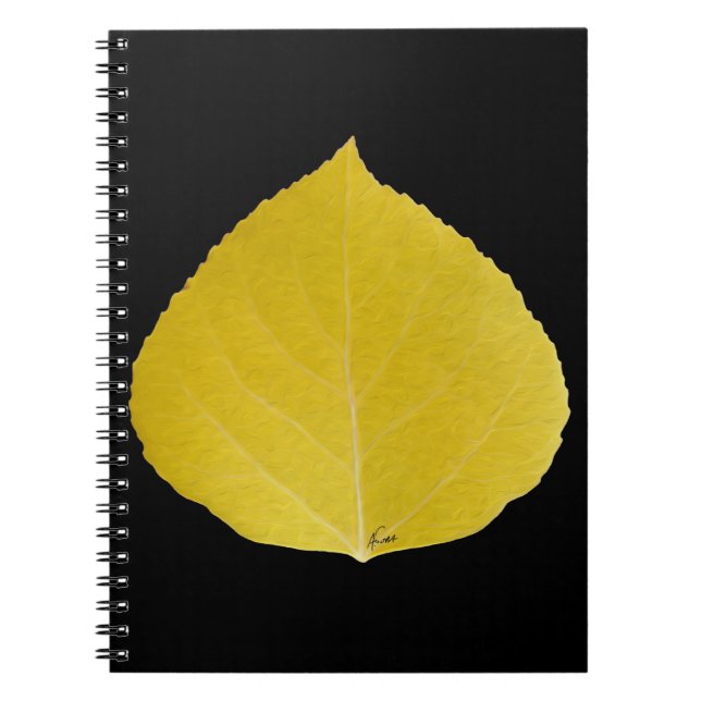 Carnet Feuille d'Aspen jaune #5 (Devant)