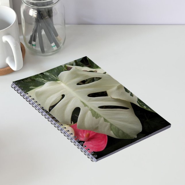Carnet Feuille de Monstera panachée Floral (In Situ)