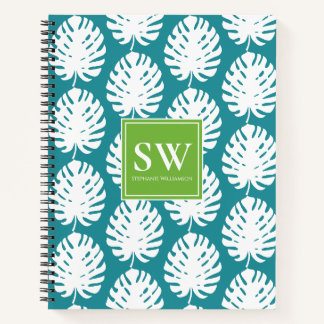 Carnet Feuille de Monstera Tropicale Côtière Moderne