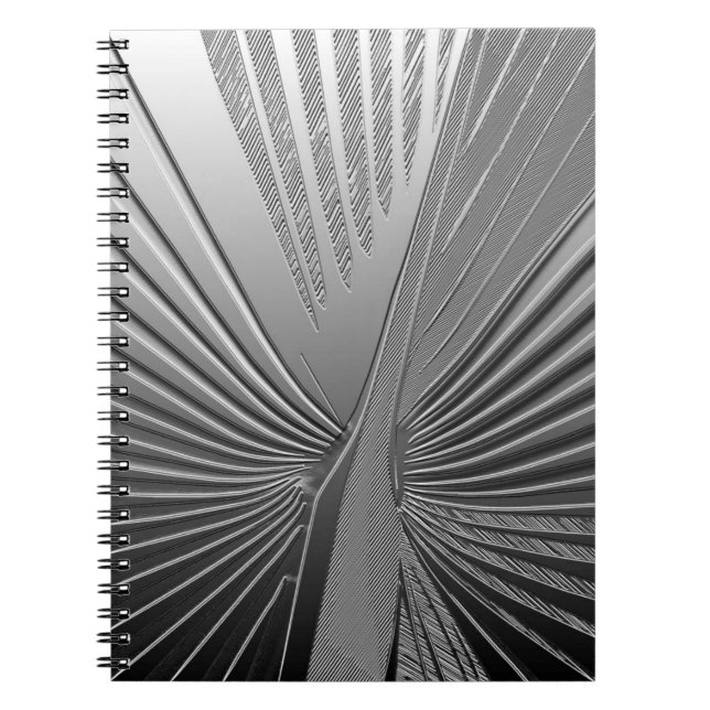 Carnet Feuille de palme chromé Art déco (Devant)