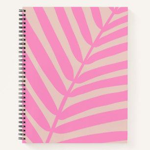 Carnet Feuille de palme rose