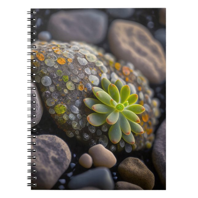 Carnet Feuille Galets Calme Nature Tranquille Rivière pai (Devant)