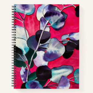 Carnet Feuille gomme Eucalyptus aquarelle art