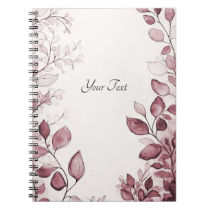 Carnet Feuille rouge moderne