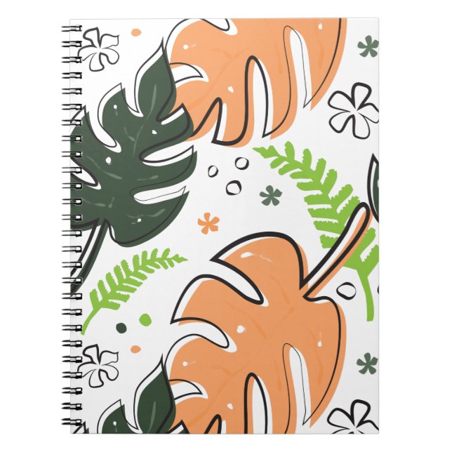 Carnet feuille tropical (Devant)