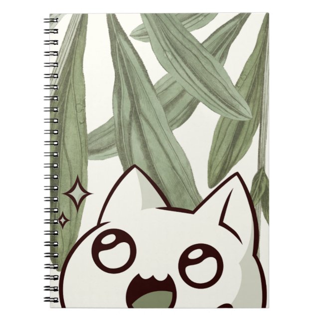 Carnet Feuille verte avec chat | amoureux des animaux de  (Devant)