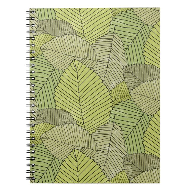 Carnet Feuilles colorées Design Motif (Devant)