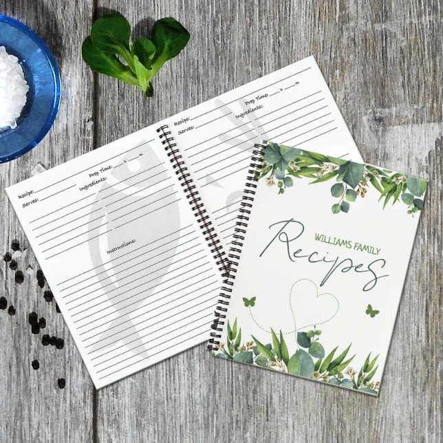 Carnet Feuilles d'aquarelle de famille personnalisés, Cui (Créateur téléchargé)