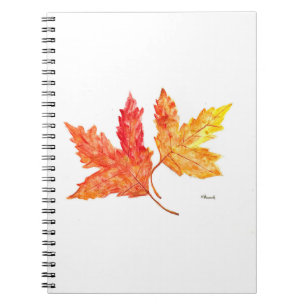 Carnet Feuilles d'automne aquarelle