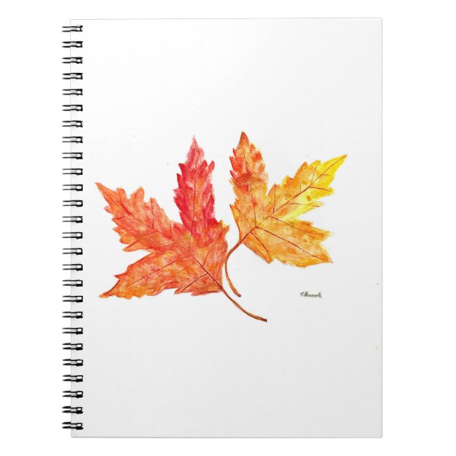Carnet Feuilles d'automne aquarelle (Devant)