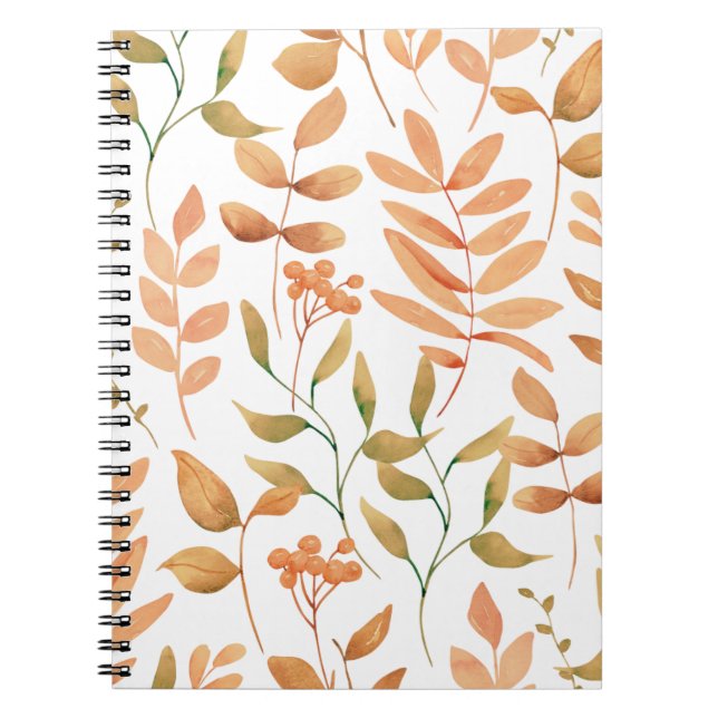 Carnet Feuilles d'automne chaudes (Devant)