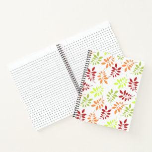 Carnet Feuilles d'automne colorées aux tons chauds