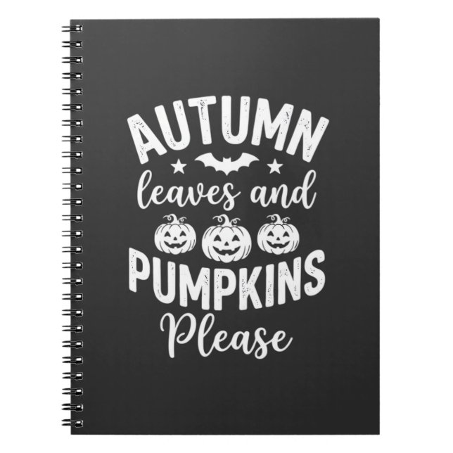 Carnet Feuilles d'automne et citrouilles s'il vous plaît_ (Devant)