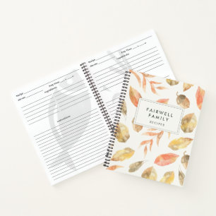 Carnet Feuilles d'automne Famille Recettes cuisine
