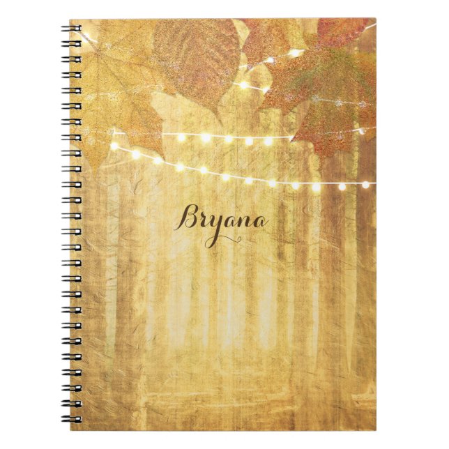 Carnet Feuilles d'automne Golden Autumn Russe Woods (Devant)