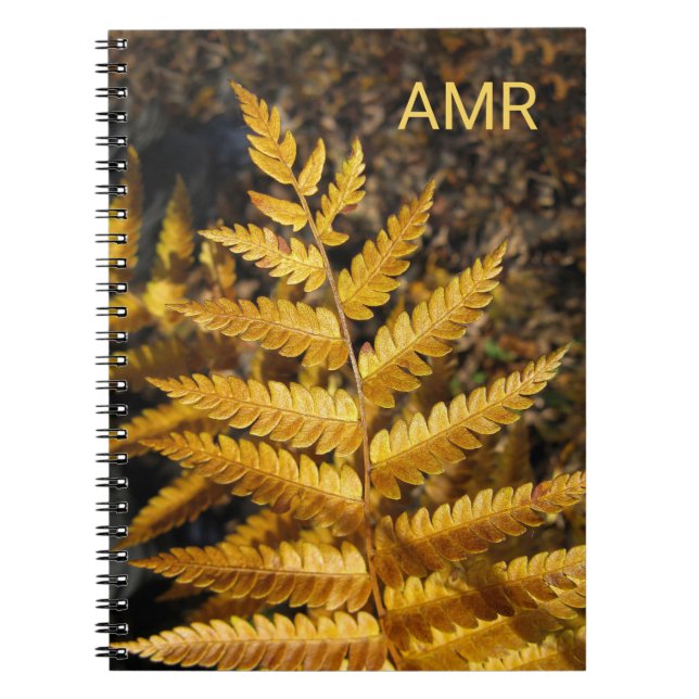 Carnet Feuilles d'automne Golden Ferme photo avec Monogra (Devant)