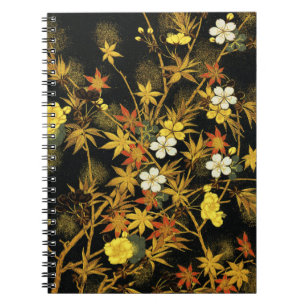 Carnet Feuilles d'automne japonaises Antique botanique