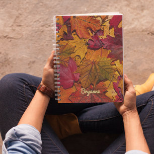 Carnet Feuilles d'automne Spirale personnalisée