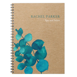 Carnet Feuilles de eucalyptus élégantes Kraft rustique