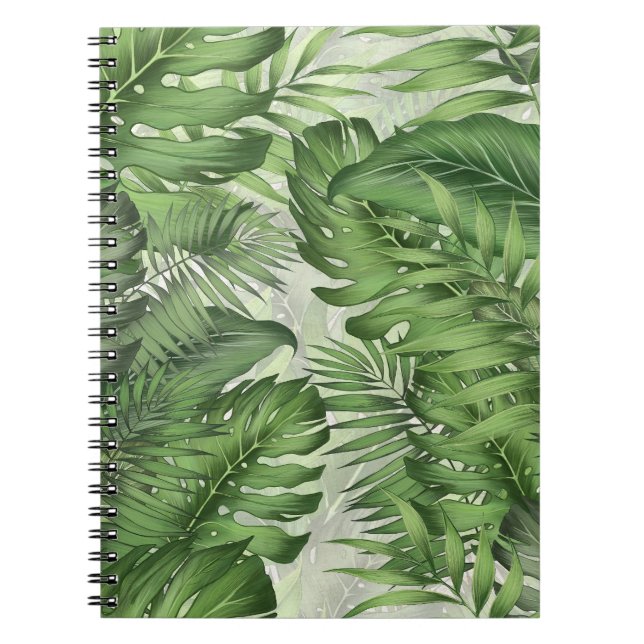 Carnet Feuilles de jungle tropicale : arrière - plans flo (Devant)