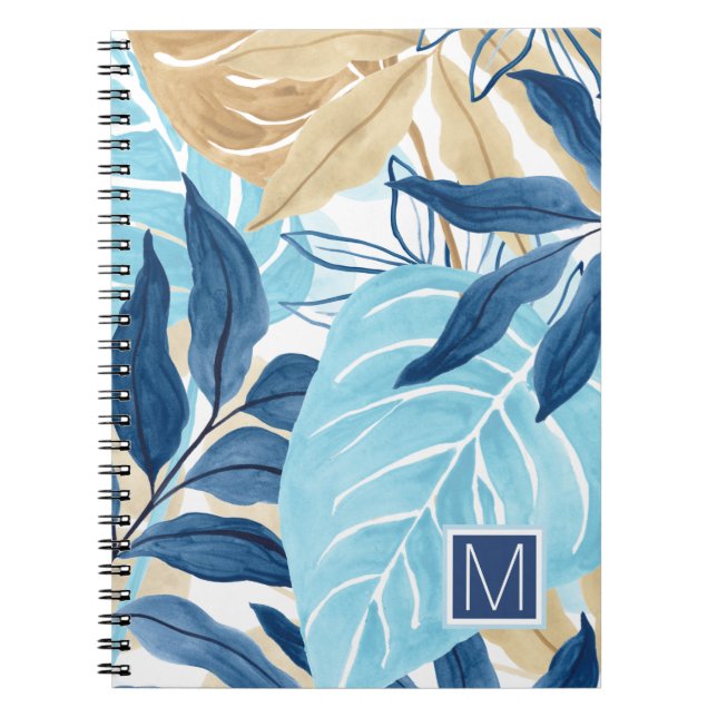 Carnet Feuilles de la Jungle Bleue (Devant)