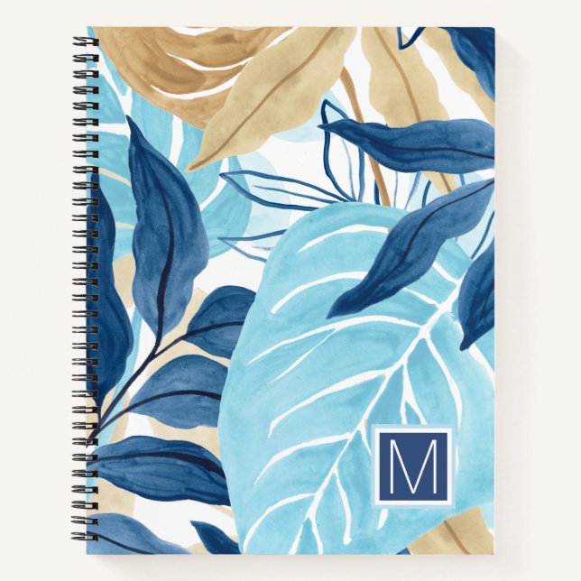 Carnet Feuilles de la jungle bleue (Devant)