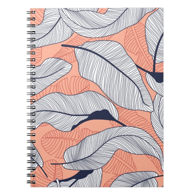 Carnet Feuilles de la Jungle Motif Tropical sans couture (Devant)
