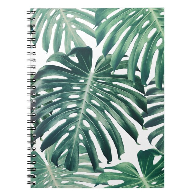 Carnet Feuilles de la jungle tropicale Arrière - plan flo (Devant)