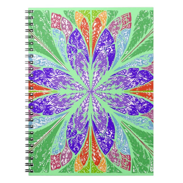Carnet Feuilles de lumière verte (Devant)