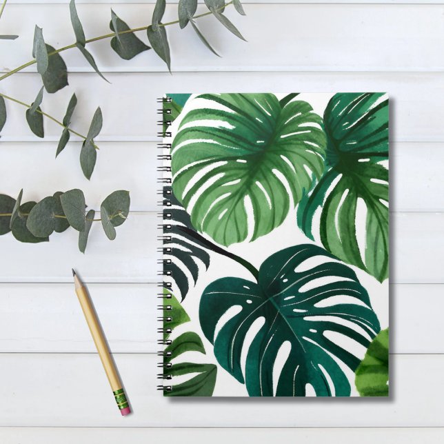 Carnet Feuilles de Monstera Aquarelle (Créateur téléchargé)