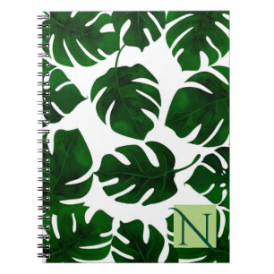 Carnet Feuilles de palmier tropical vert foncé Été Botani