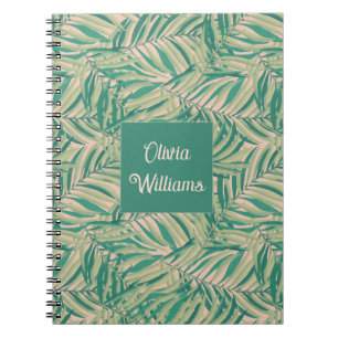 Carnet Feuilles de palmier vertes esthétiques