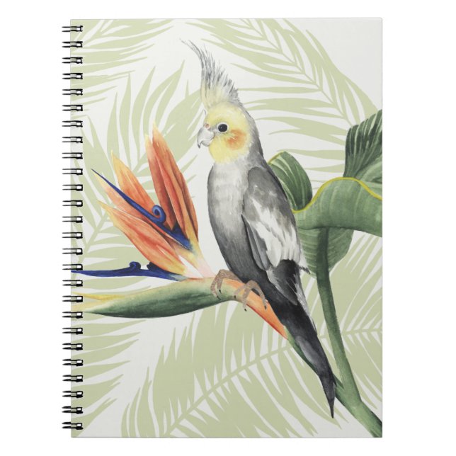 Carnet Feuilles de palmiers à oiseaux noirs (Devant)