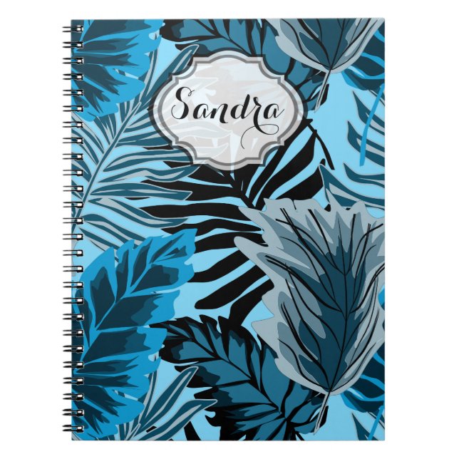 Carnet Feuilles de palmiers, tropical, botanique, jungle, (Devant)