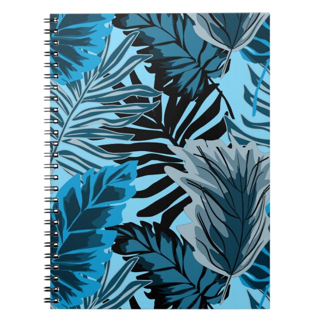 Carnet Feuilles de palmiers, tropical, botanique, jungle, (Devant)