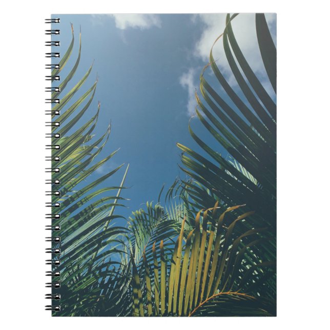 CARNET FEUILLES DE PALMIERS TROPICAUX (Devant)