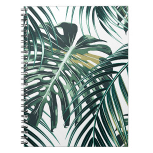 Carnet Feuilles de palmiers tropicaux, feuilles de jungle
