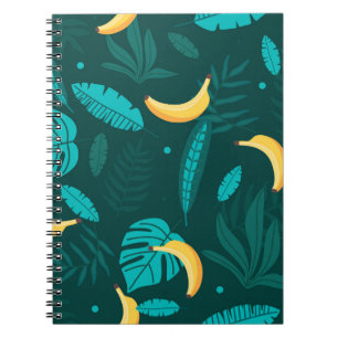 Carnet Feuilles de palmiers tropicaux motif sans couture.