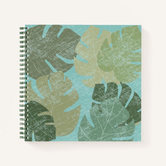 Carnet Feuilles dénaturés tropicaux (Devant)