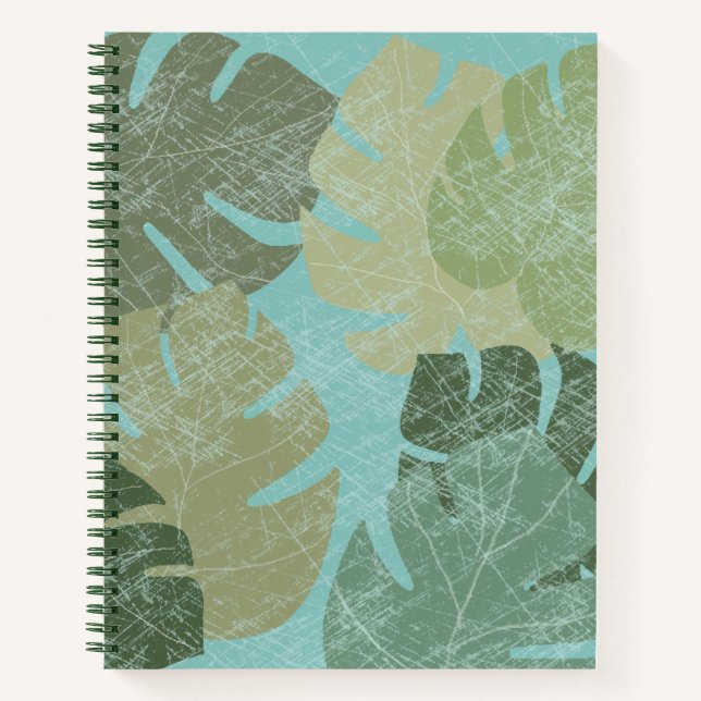 Carnet Feuilles dénaturés tropicaux (Devant)