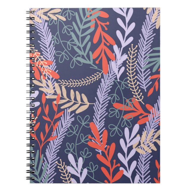 Carnet Feuilles d'été floraux (Devant)