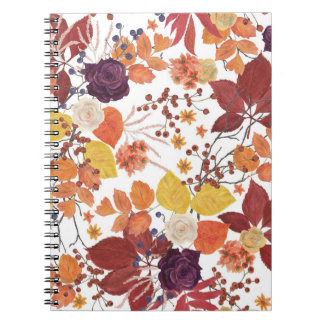 Carnet Feuilles et Roses de l'automne