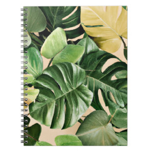 Carnet Feuilles florales/hawaïennes/tropicales