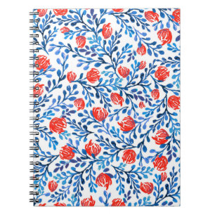 Carnet Feuilles floraux : Motif naturel sans transparence
