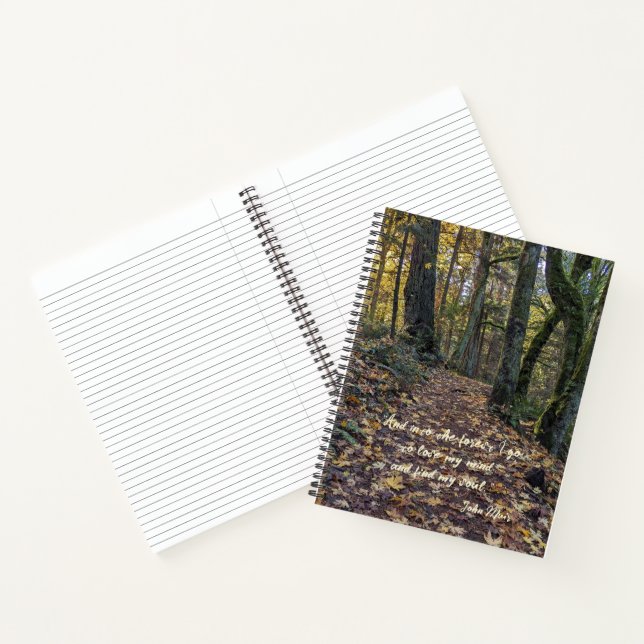 Carnet Feuilles mortes sur le sentier forestier Citation  (Intérieur)