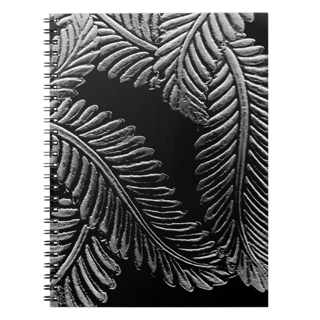 Carnet Feuilles noirs et blancs (Devant)