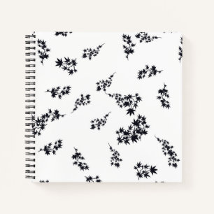 Carnet Feuilles noirs et blancs