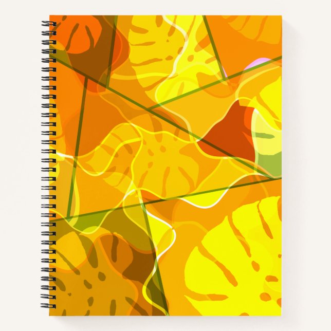 CARNET FEUILLES TROPICALES ABSTRAITES (Devant)