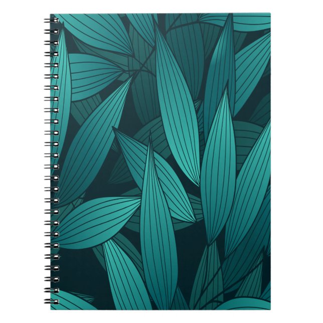 Carnet Feuilles tropicales dégradées (Devant)