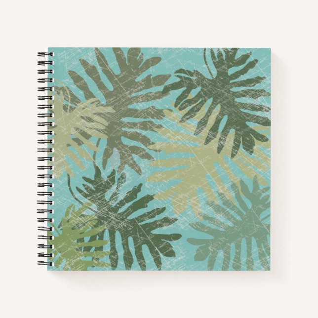 Carnet Feuilles tropicaux défraîchis (Devant)